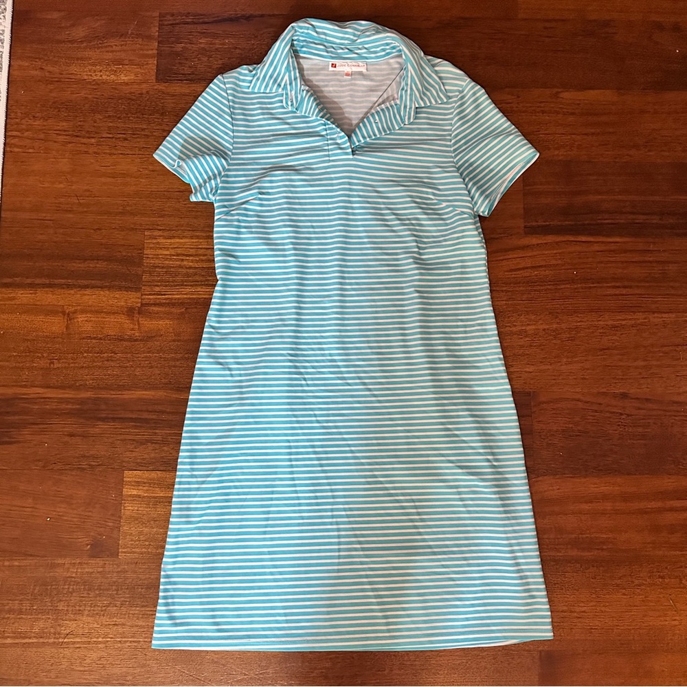 Jude Connally Aqua Striped Dress